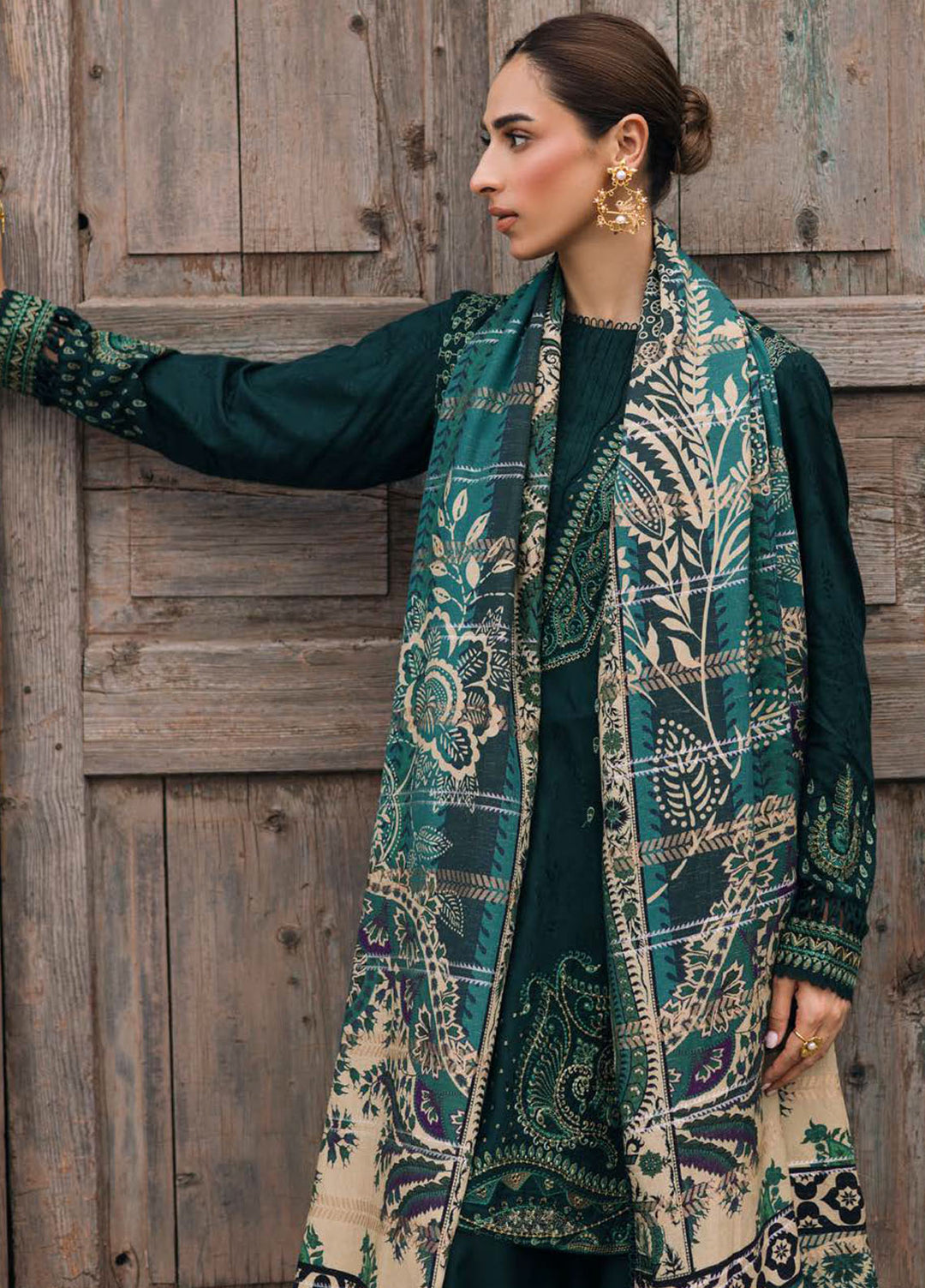 Maya by Nureh Embroidered Linen Suits Unstitched 3 Piece NU25ML NW-103 - Winter Collection