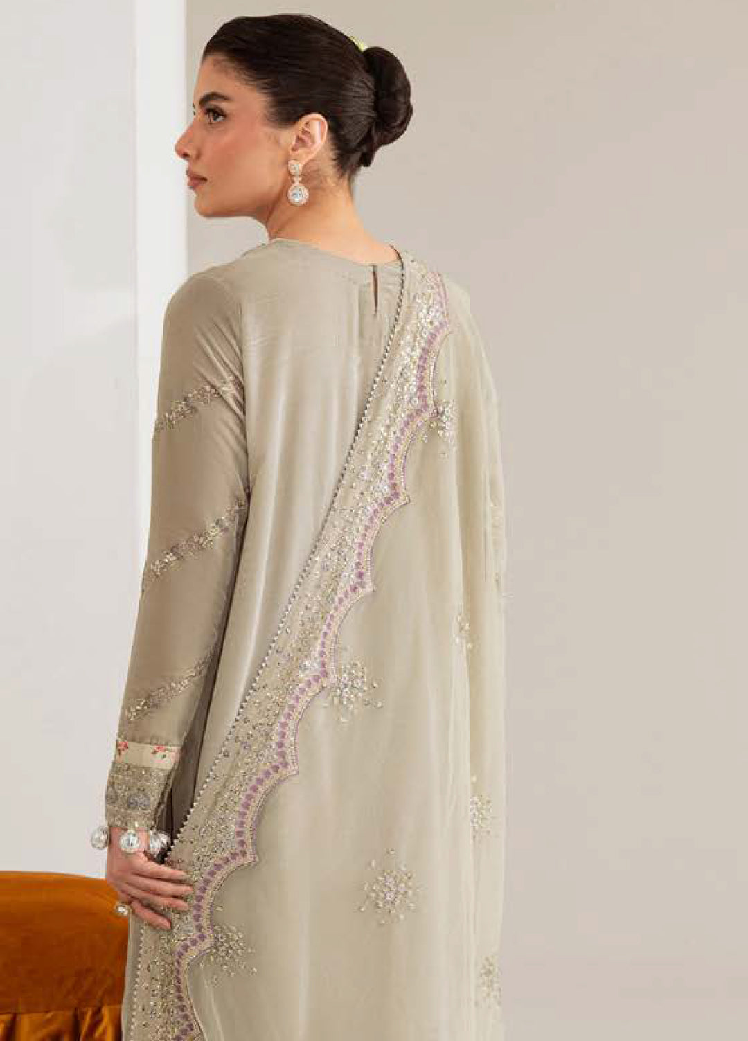 Maya by Nureh Unstitched Velvet Embroidered 3 Piece Suits NU25MV NW-111 - Festive Collection