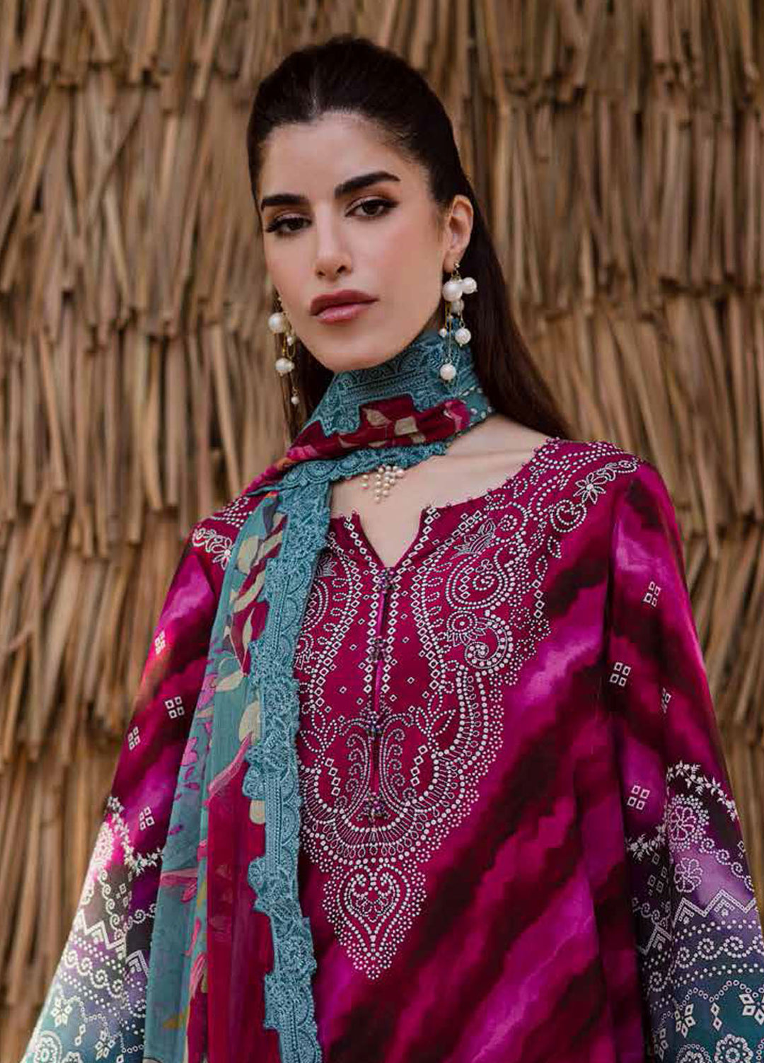 Nureh Embroidered Linen Suits Unstitched 3 Piece NU25GEU NWG-89 - Winter Collection