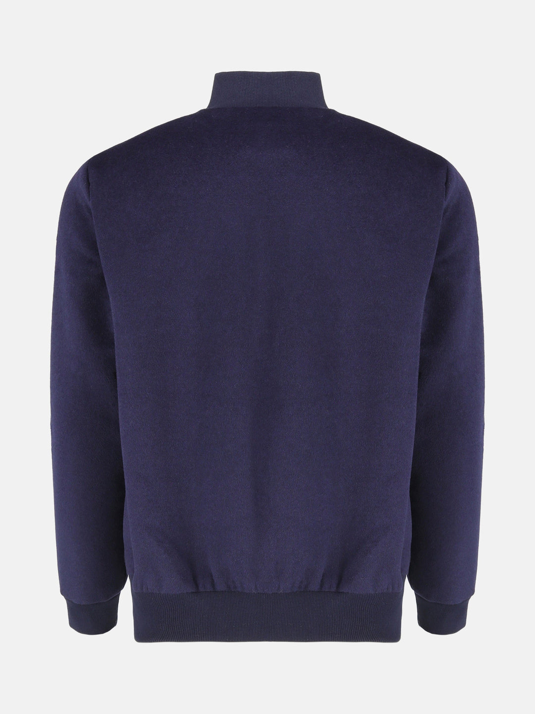 Brumano Pret Solids Polyester 1 Piece Navy Blue Wool Bomber Jacket - Limited Edition