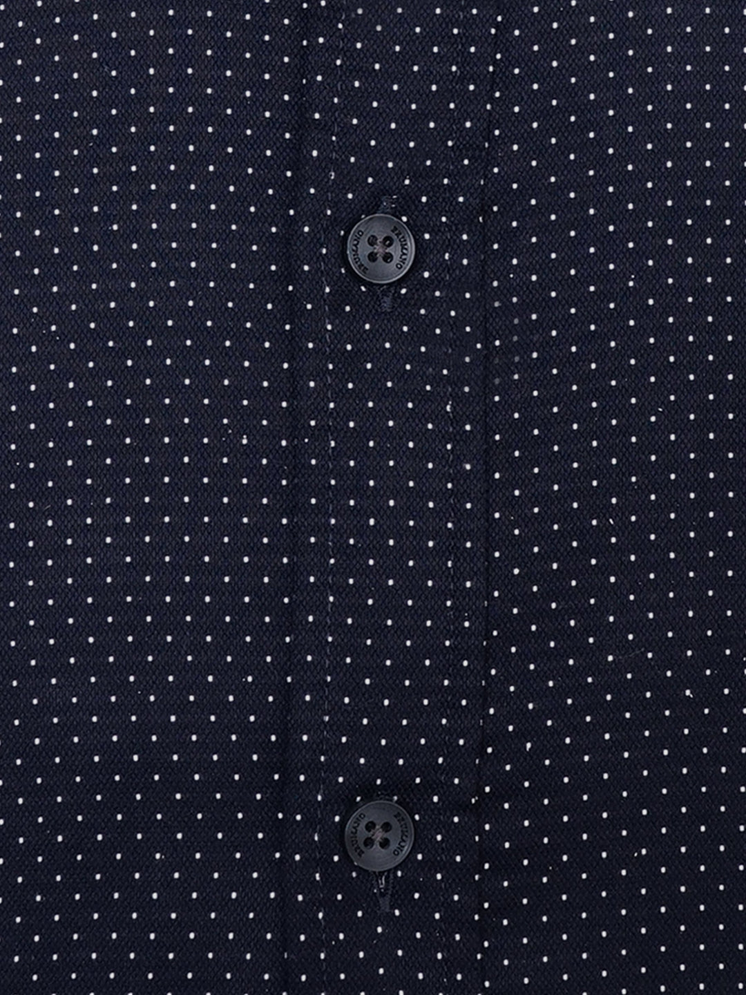 Brumano Ready To Wear Shirts Men 1 Piece Cotton Navy Blue & White Dobby Structured Shirt 0-31-025-4514 - Summer Collection