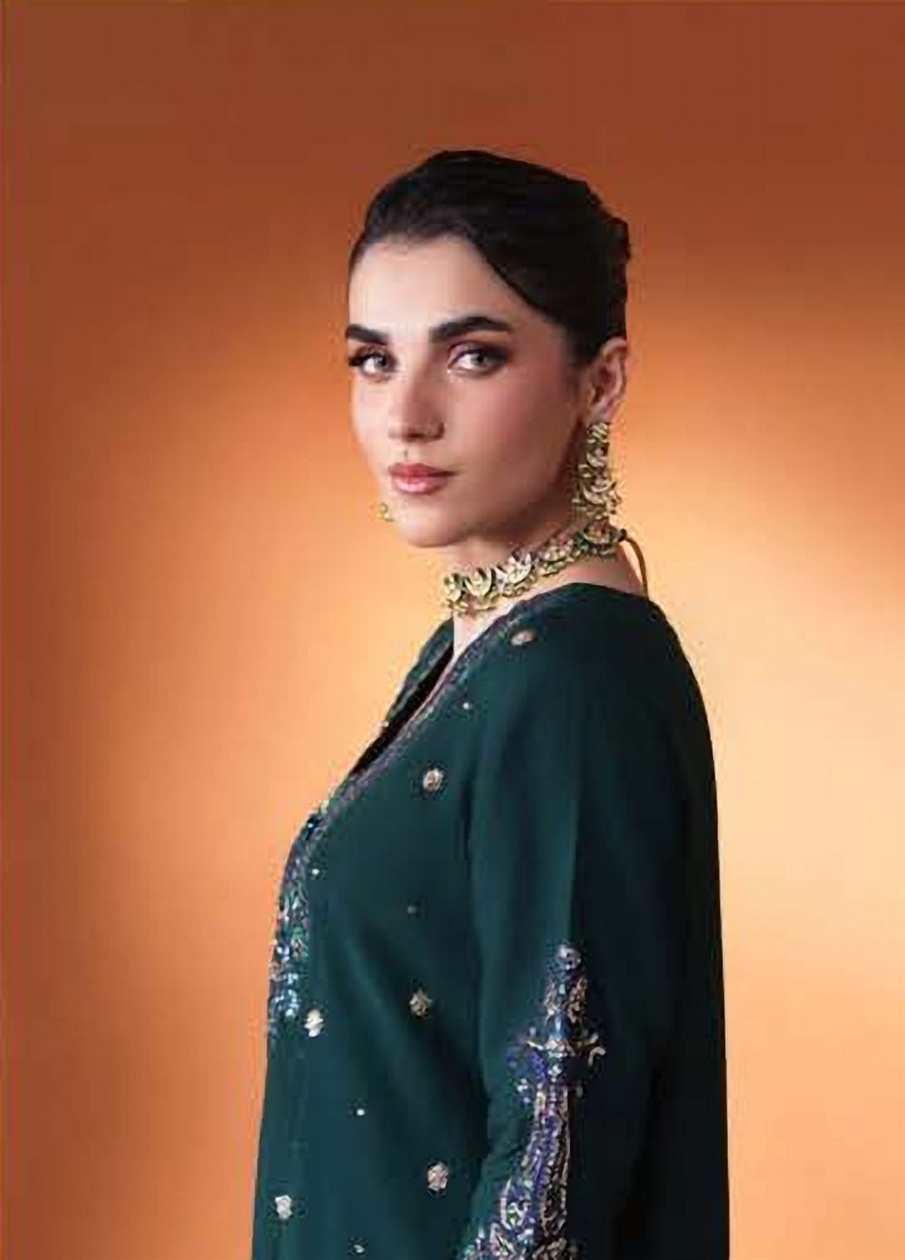 Mahenoor by Roheenaz Unstitched Embroidered Raw Silk 3 Piece Suit RN26UMR Nayyara RUNES260105 - Festive Collection