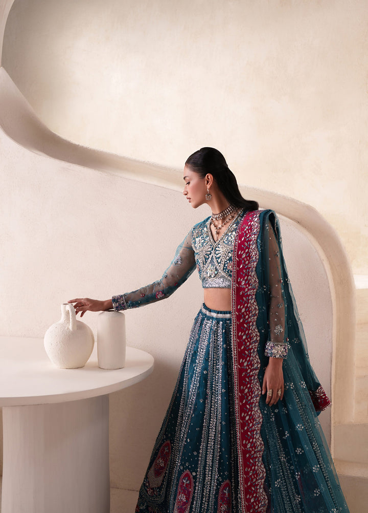 Pari Naz by Neeshay Unstitched Embroidered Net 3 Piece Suit NSH26UPN AYLIN - Wedding Collection