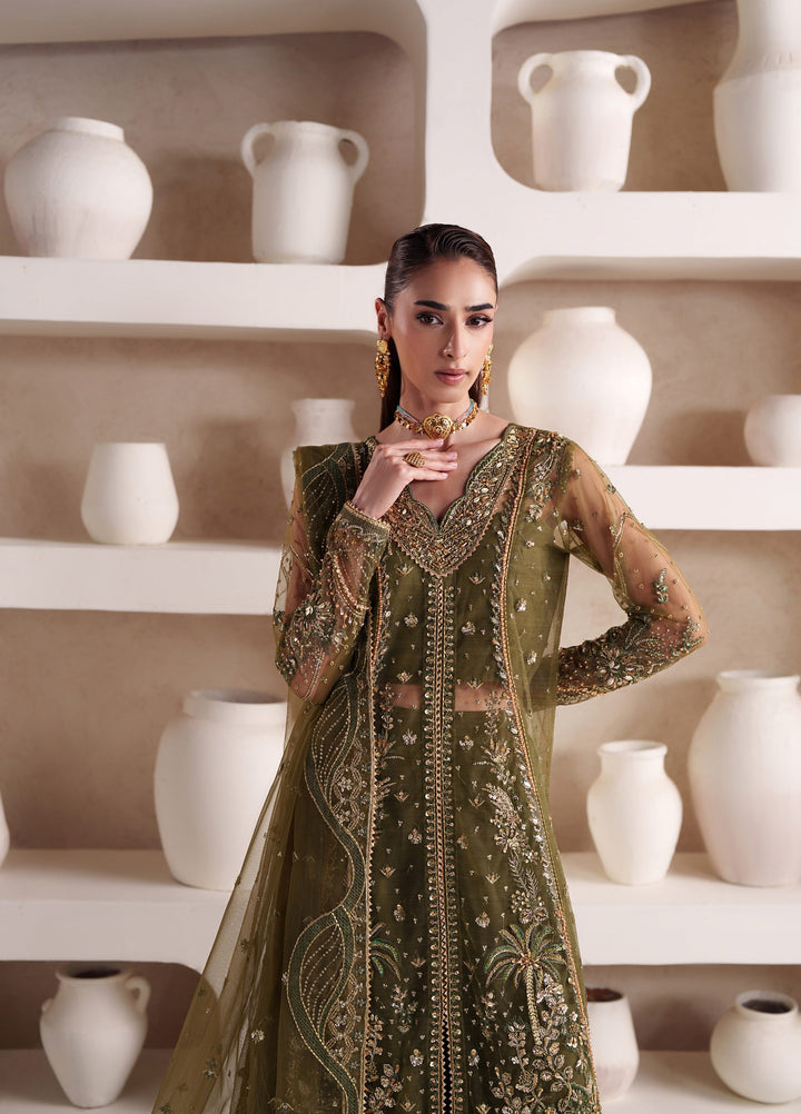 Pari Naz by Neeshay Unstitched Embroidered Net 3 Piece Suit NSH26UPN ZARRISH - Wedding Collection