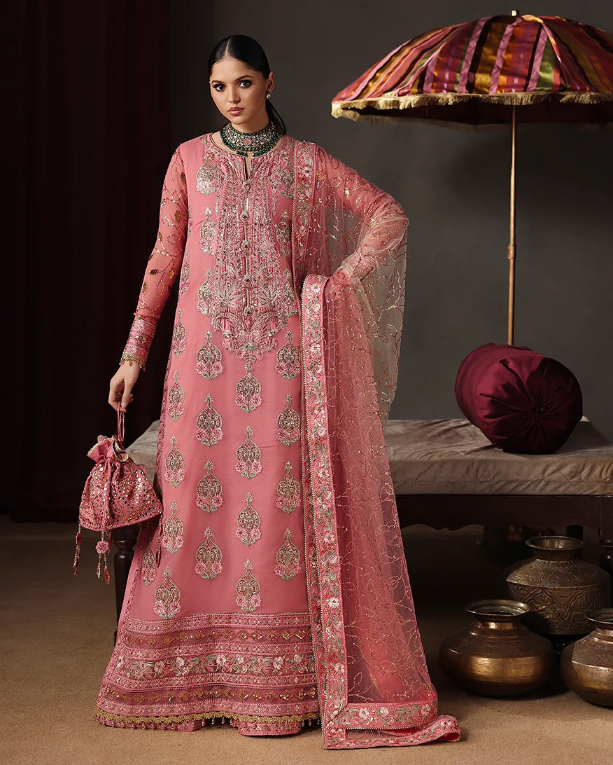Royale Eternel by Roheenaz Unstitched Embroidered Chiffon 3 Piece Suit RN26URE Noble Allure RUNCH260105 - Wedding Collection
