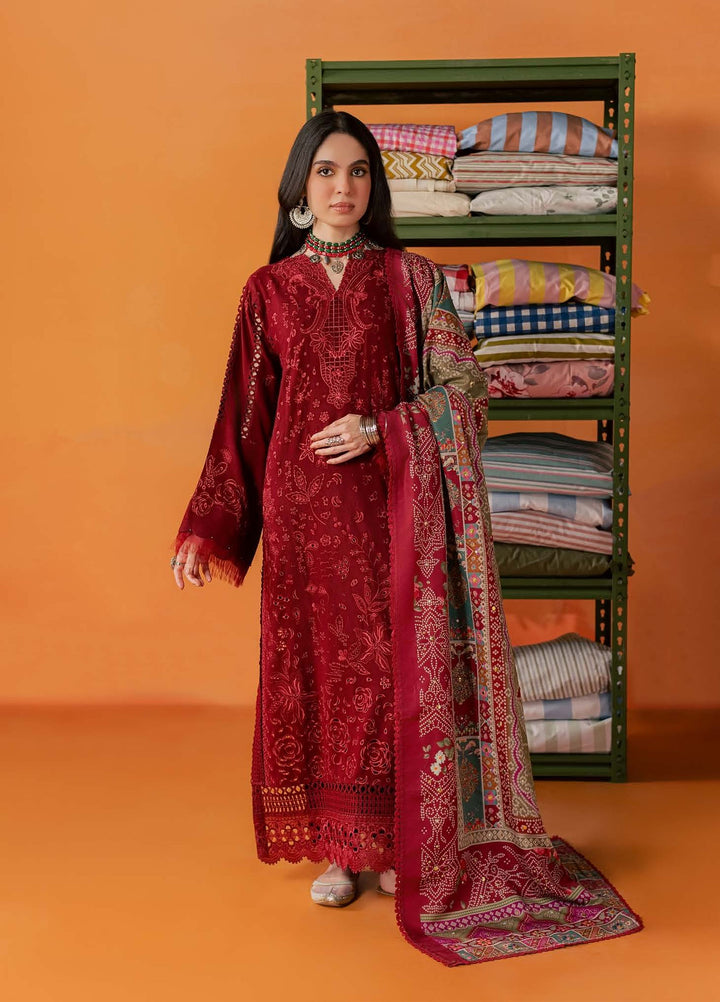 Bazar by Nureh Unstitched Embroidered Leather Peach 4 Piece Suit NU26UBL NE-290 - Festive Collection