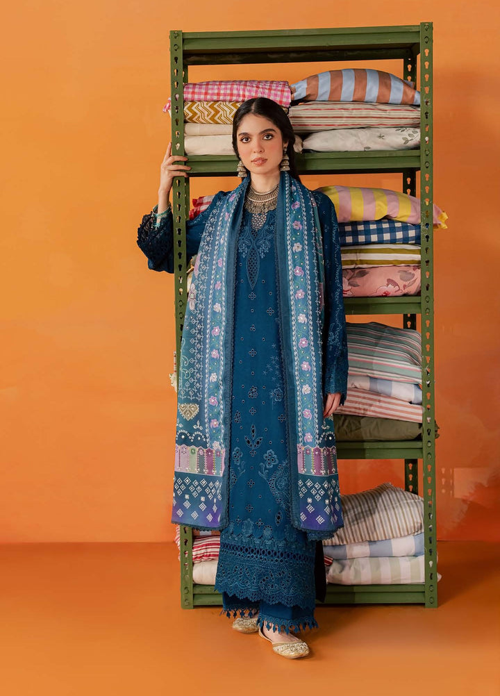 Bazar by Nureh Unstitched Embroidered Leather Peach 4 Piece Suit NU26UBL NE-291 - Festive Collection