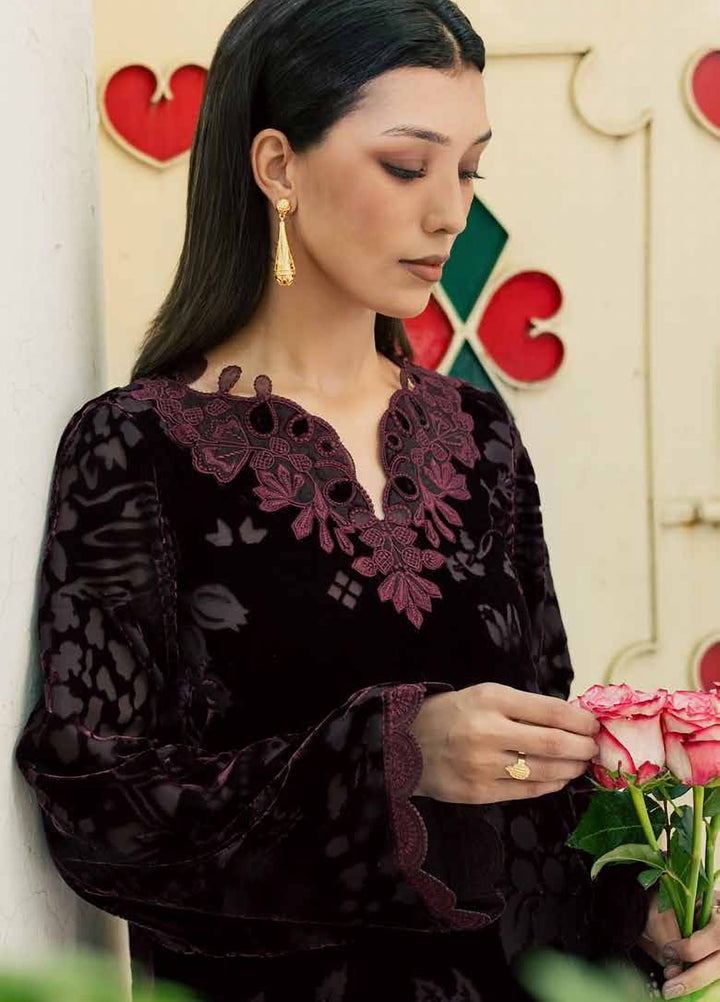 Ballerina by Nureh Unstitched Embroidered Velvet 2 Piece Suit NU26UVB Ballerina NU2-230 - Festive Collection