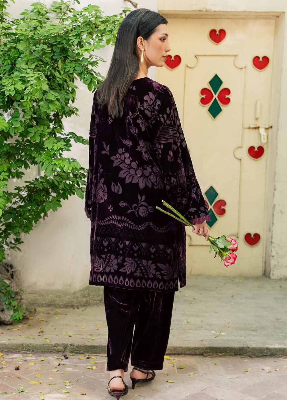 Ballerina by Nureh Unstitched Embroidered Velvet 2 Piece Suit NU26UVB Ballerina NU2-230 - Festive Collection