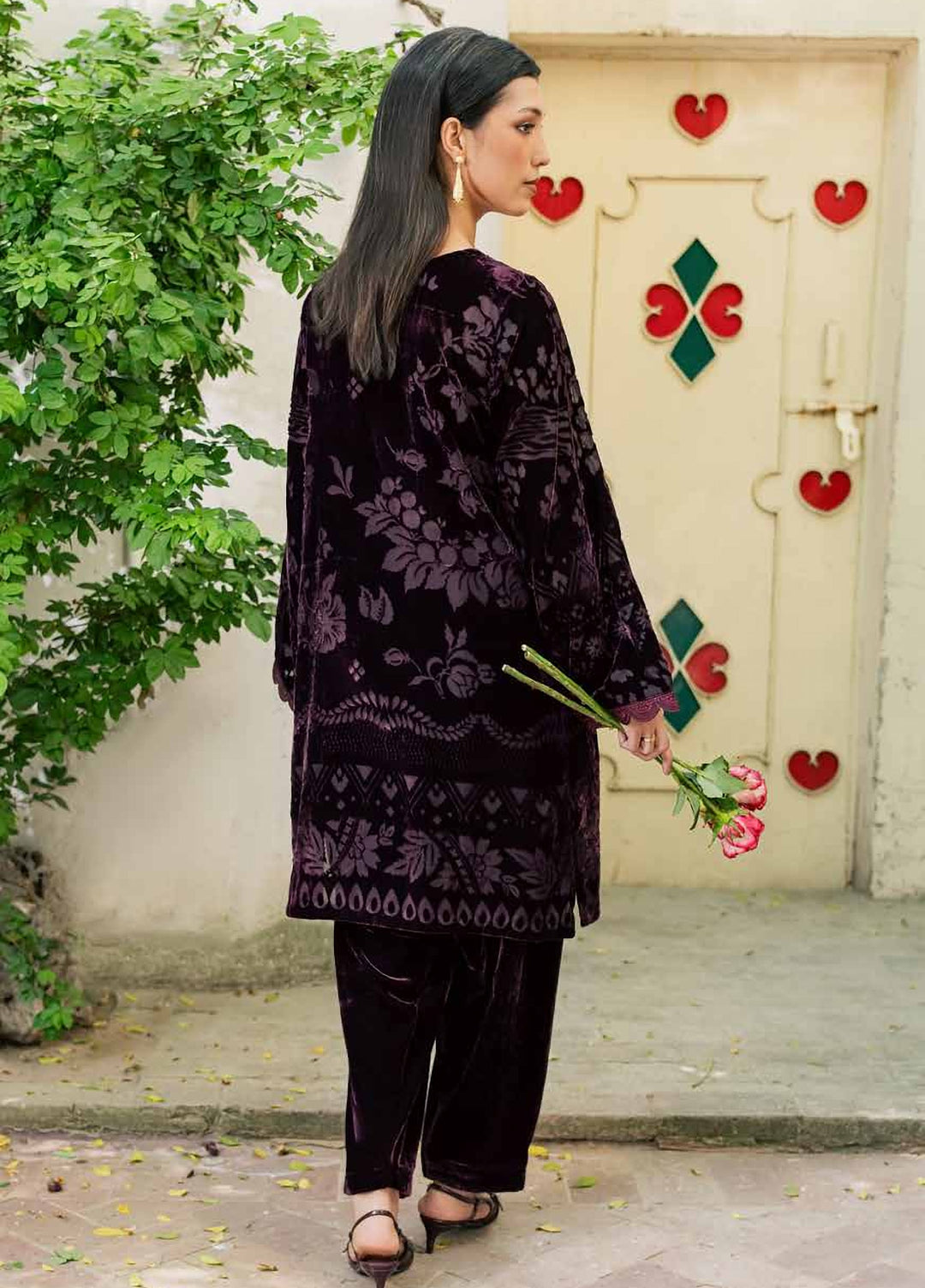 Ballerina by Nureh Unstitched Embroidered Velvet 2 Piece Suit NU26UVB Ballerina NU2-230 - Festive Collection