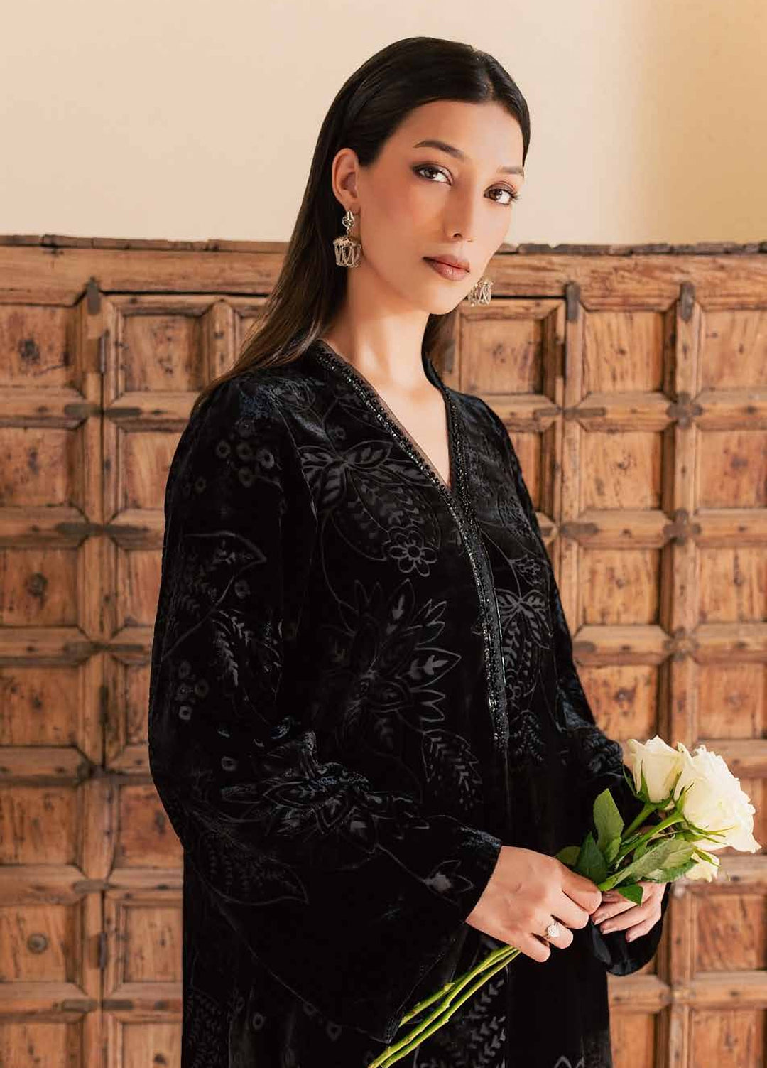 Ballerina by Nureh Unstitched Embroidered Velvet 2 Piece Suit NU26UVB Ballerina NU2-231 - Festive Collection