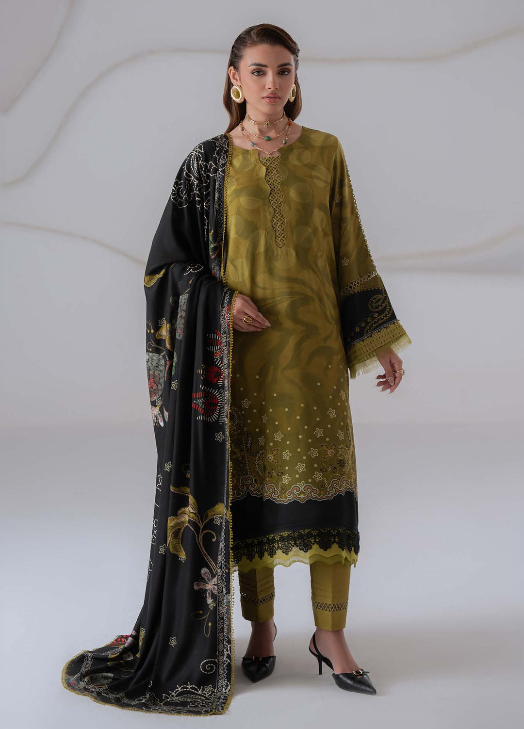 Signature Prints by Nureh Unstitched Printed Marina 3 Piece Suit NU26USM SP-225 - Casual Collection