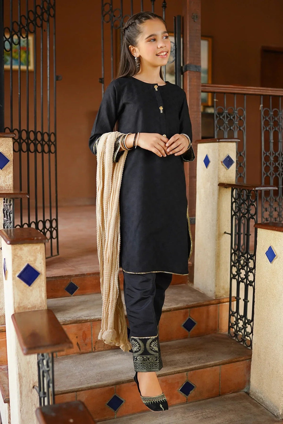 Ochre RTW Solids Cotton  Girls 3 Piece OFW-JB-19 - Winter Collection