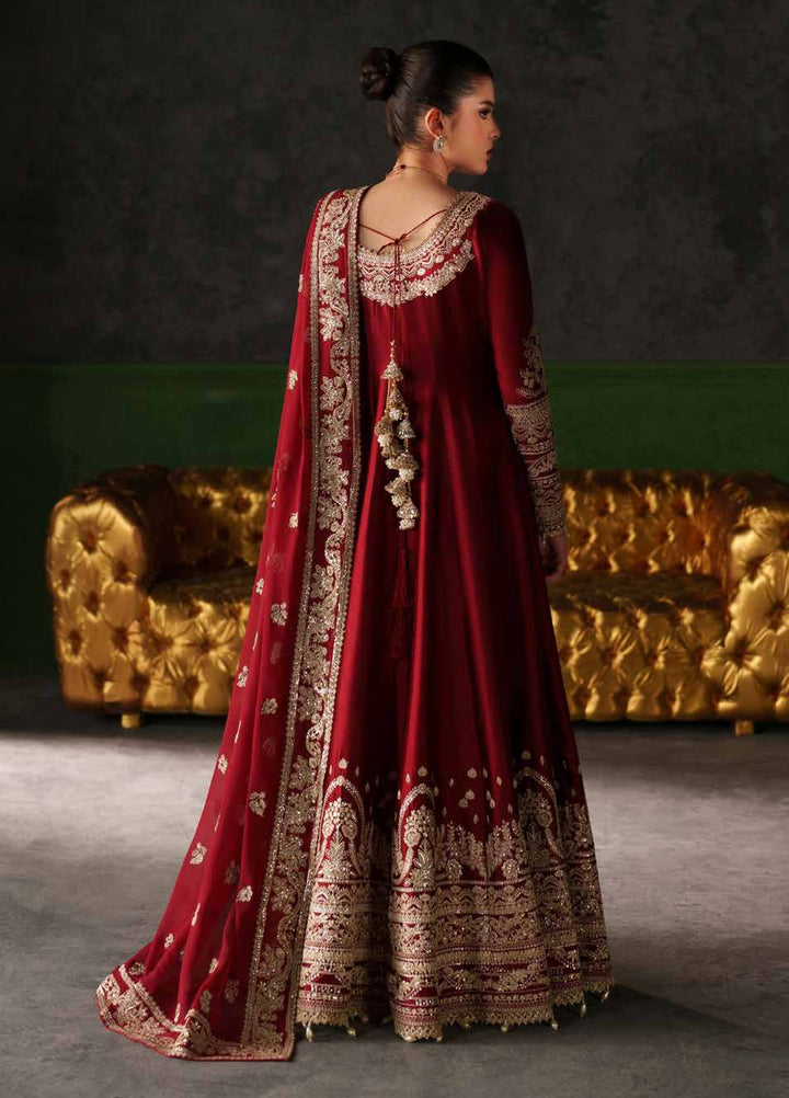 Verve Silk Edit by Emaan Adeel Unstitched Embroidered Raw Silk 3 Piece Suit EA26UVF Onyx Muse - Festive Collection