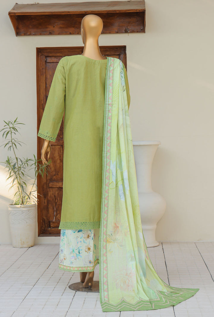 Oriental by Hz Textiles Unstitched 3 Piece Embroidered Cambric Cotton Suit OPS-03 - Winter Collection