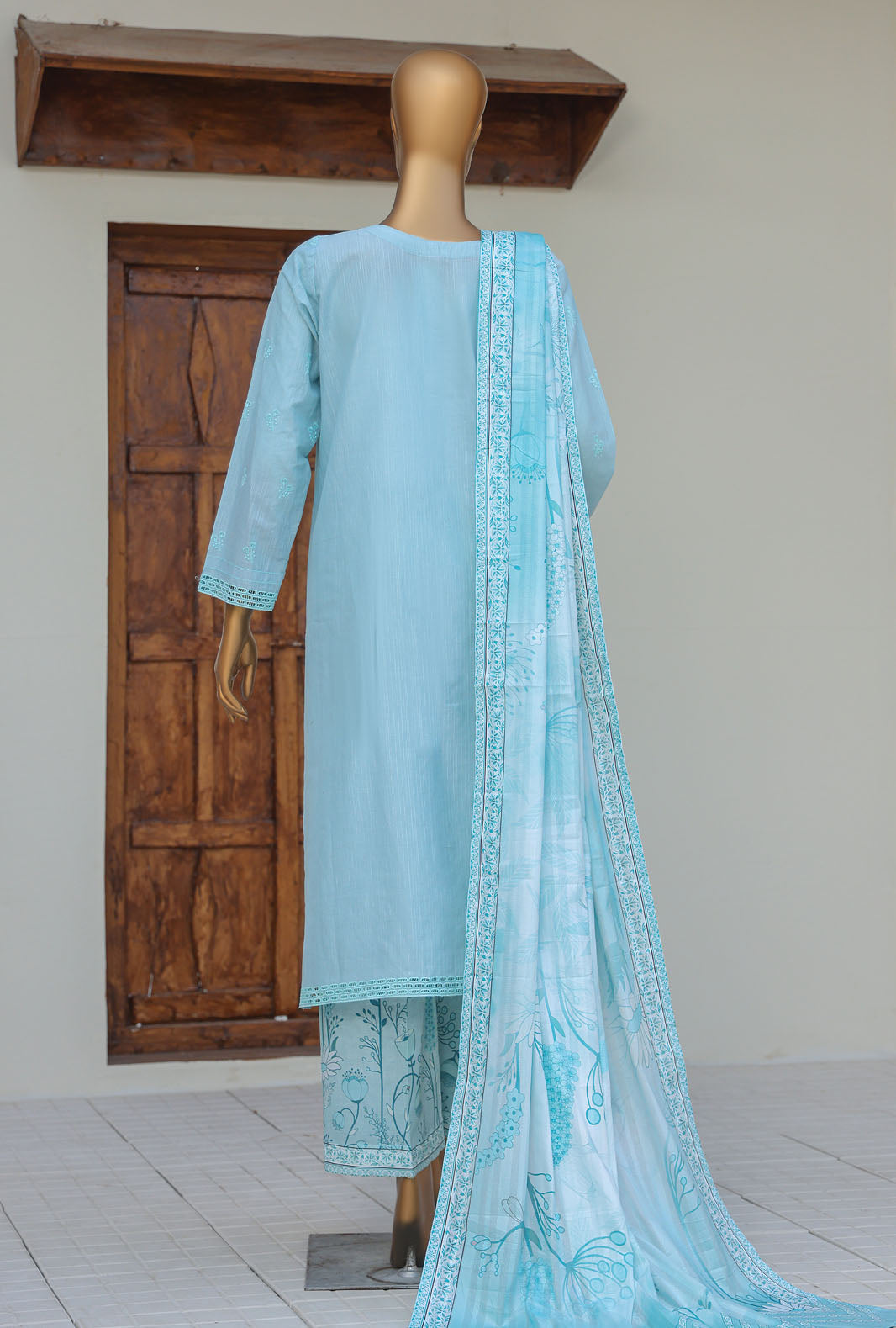 Oriental by Hz Textiles Unstitched 3 Piece Embroidered Cambric Cotton Suit OPS-04 - Winter Collection