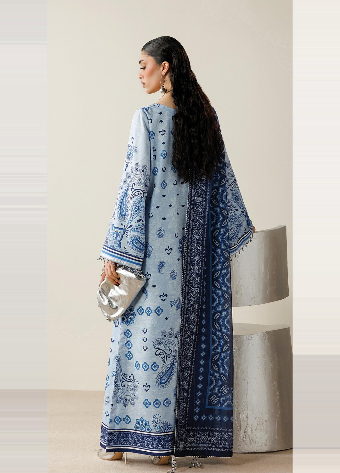 Orlina by Jazmin Unstitched Printed Rawsilk 3 Piece Suit JZ26UO OR26-D02 - Festive Collection