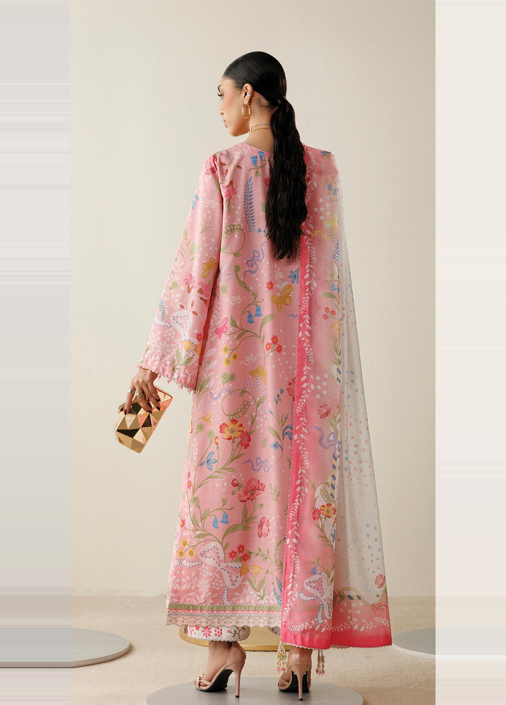 Orlina by Jazmin Unstitched Printed Rawsilk 3 Piece Suit JZ26UO OR26-D04 - Festive Collection