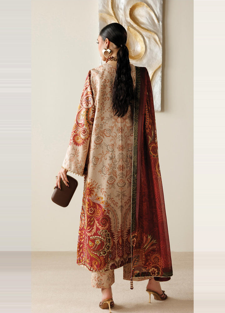 Orlina by Jazmin Unstitched Printed Rawsilk 3 Piece Suit JZ26UO OR26-D08 - Festive Collection