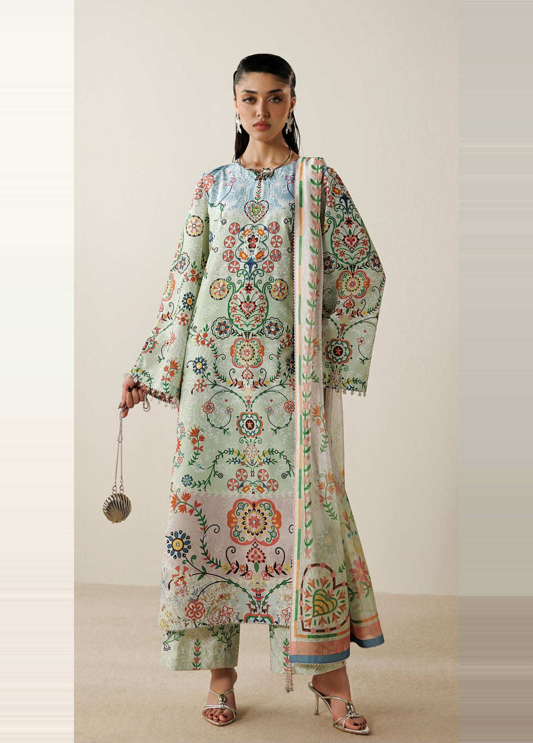 Orlina by Jazmin Unstitched Printed Rawsilk 3 Piece Suit JZ26UO OR26-D10 - Festive Collection
