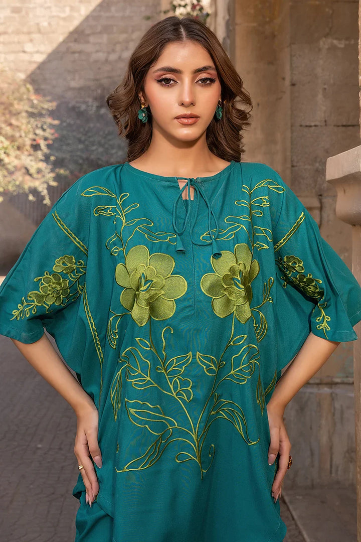 Dhaga Women Pret Embroidered 2 Piece poly cambric Mystic Green SS25DSE143 - Summer Collection