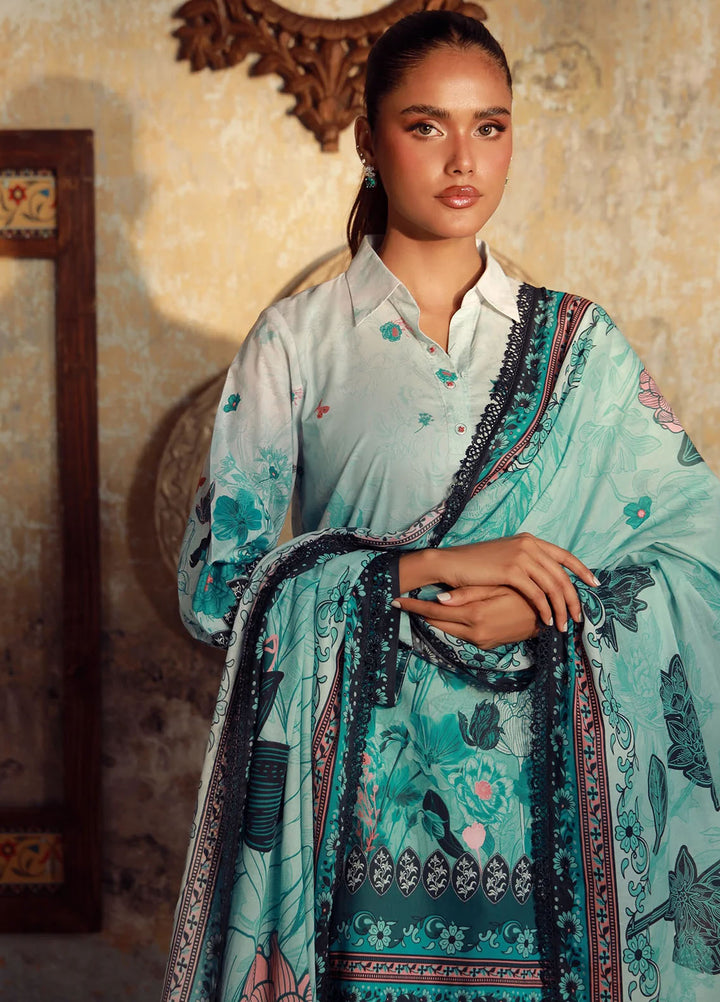 Elara by Sahar Embroidered Cambric Suits Unstitched 3 Piece SHR25EP Ocean Flora - Winter Collection