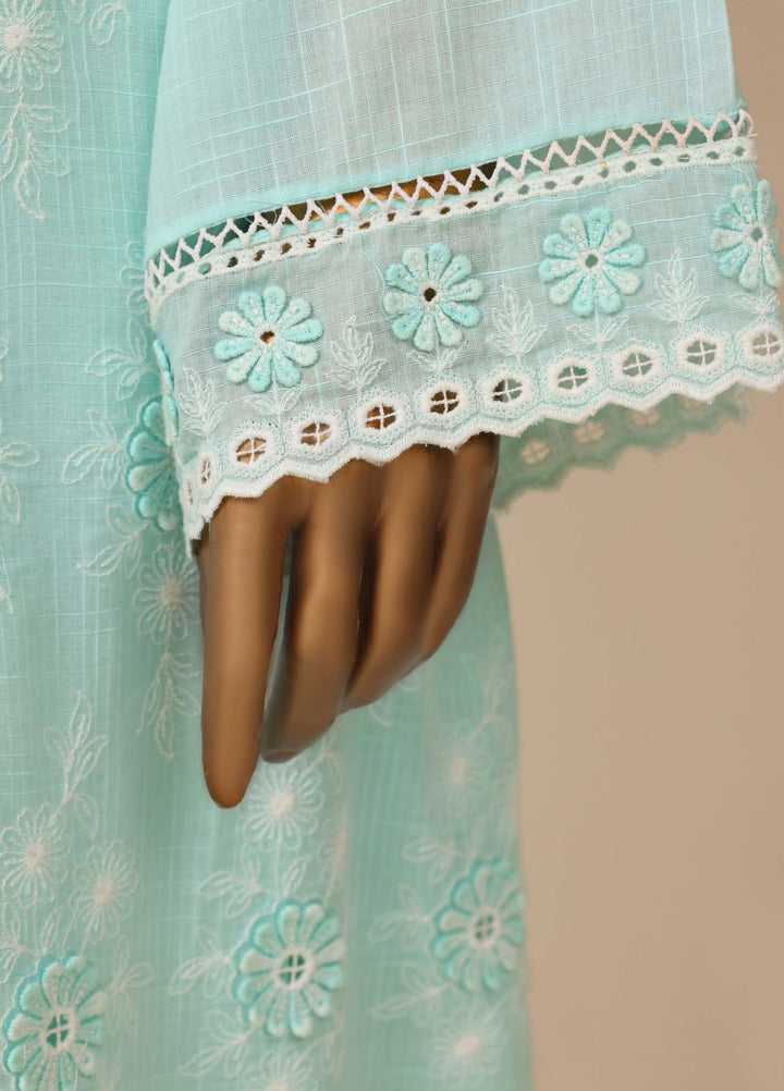 HZ Textiles RTW Chikankari Lawn 3 Piece Suit HZ26PCL OCEAN HUE SBE-3P-076 - Casual Collection
