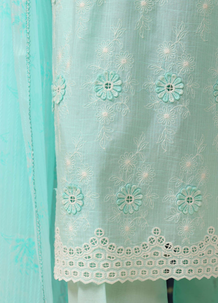 HZ Textiles RTW Chikankari Lawn 3 Piece Suit HZ26PCL OCEAN HUE SBE-3P-076 - Casual Collection