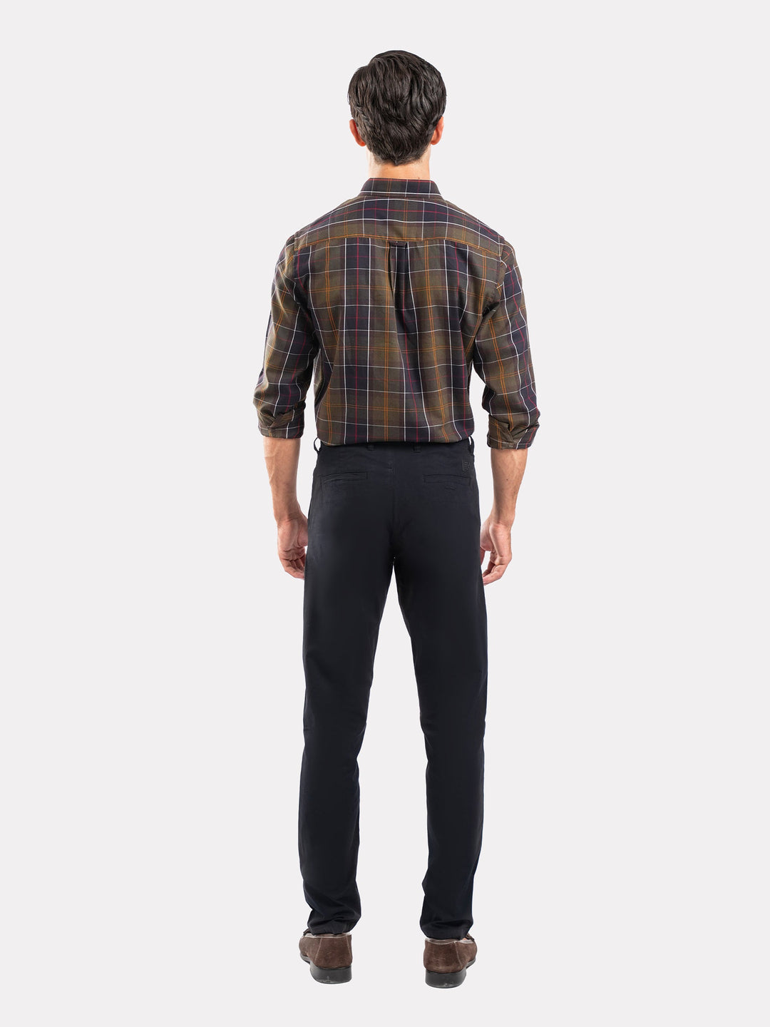 Brumano Ready To Wear Shirts Men 1 Piece Cotton Olive Green Large Checkered Shirt 0-31-025-4705 - Summer Collection