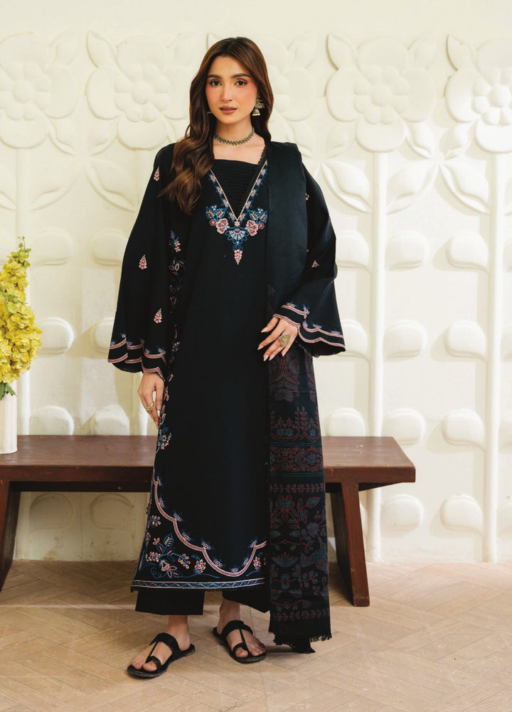 Onara by Humdum Unstitched Embroidered Khaddar 3 Piece Suit HD26UKO D-01 - Winter Collection