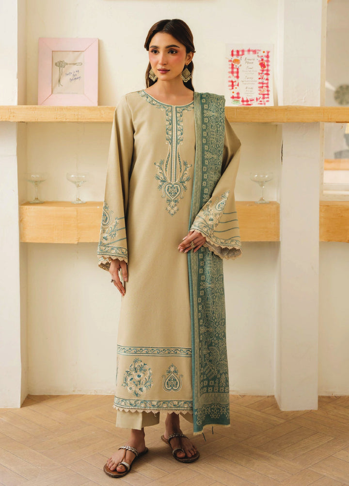 Onara by Humdum Unstitched Embroidered Khaddar 3 Piece Suit HD26UKO D-02 - Winter Collection