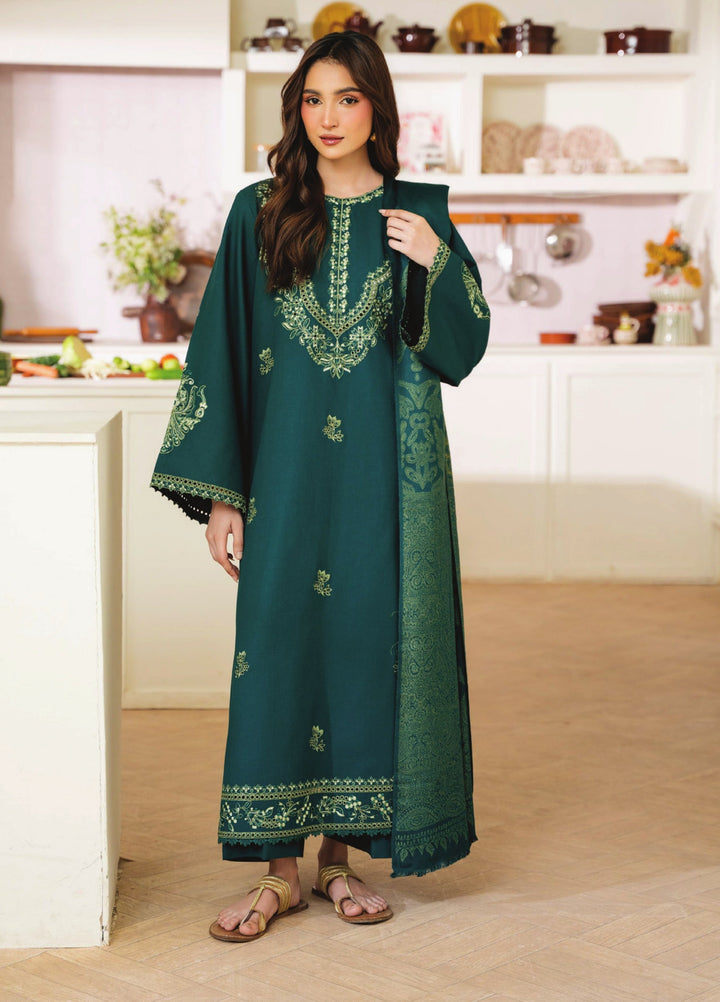 Onara by Humdum Unstitched Embroidered Khaddar 3 Piece Suit HD26UKO D-08 - Winter Collection