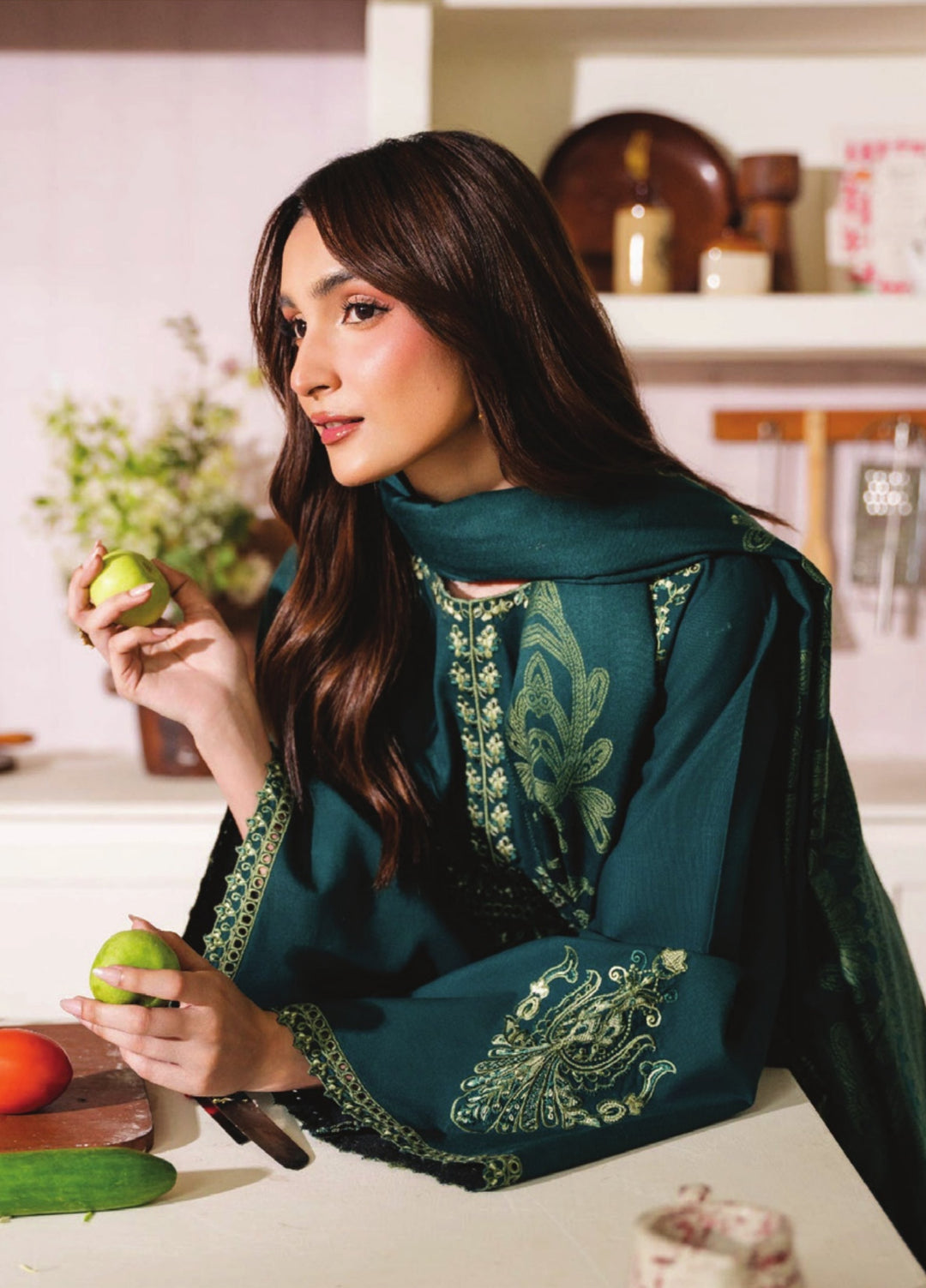 Onara by Humdum Unstitched Embroidered Khaddar 3 Piece Suit HD26UKO D-08 - Winter Collection
