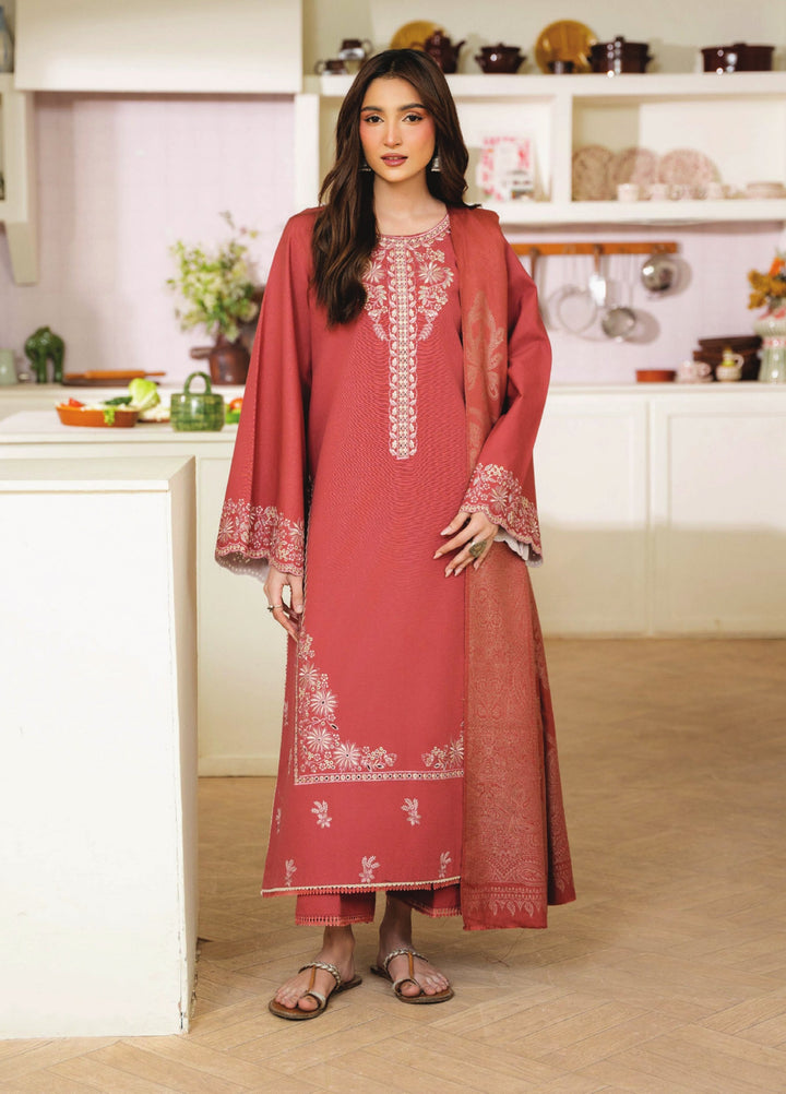 Onara by Humdum Unstitched Embroidered Khaddar 3 Piece Suit HD26UKO D-09 - Winter Collection