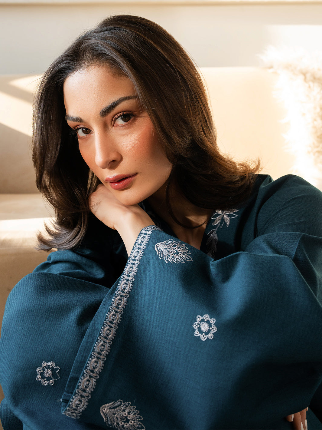 Izel Women Pret Embroidered Karandi 2 Piece Suit Orlina - Summer Collection