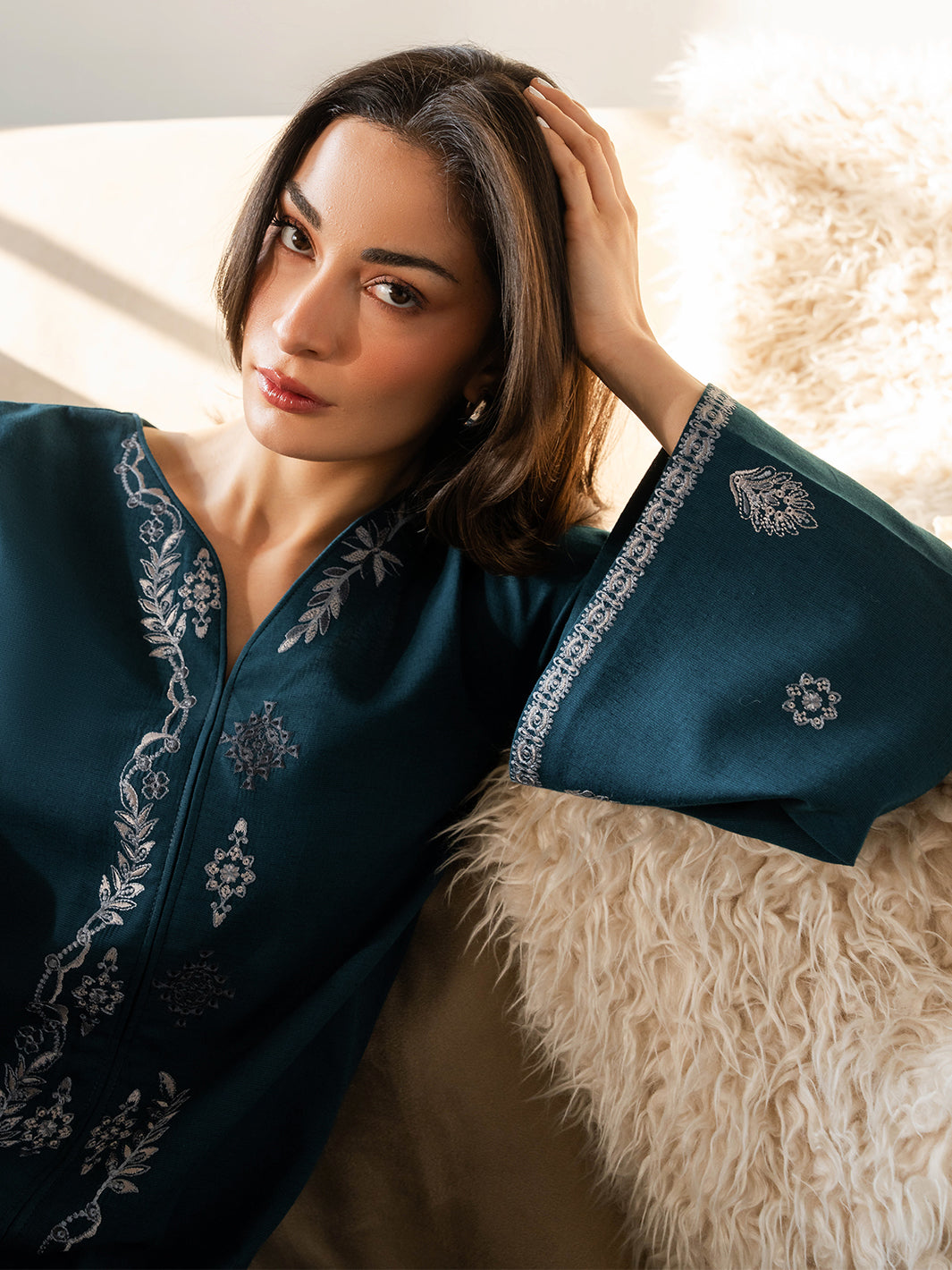 Izel Women Pret Embroidered Karandi 2 Piece Suit Orlina - Summer Collection