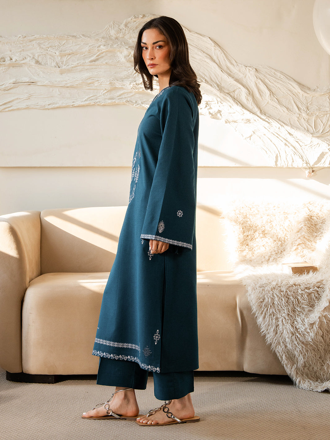 Izel Women Pret Embroidered Karandi 2 Piece Suit Orlina - Summer Collection