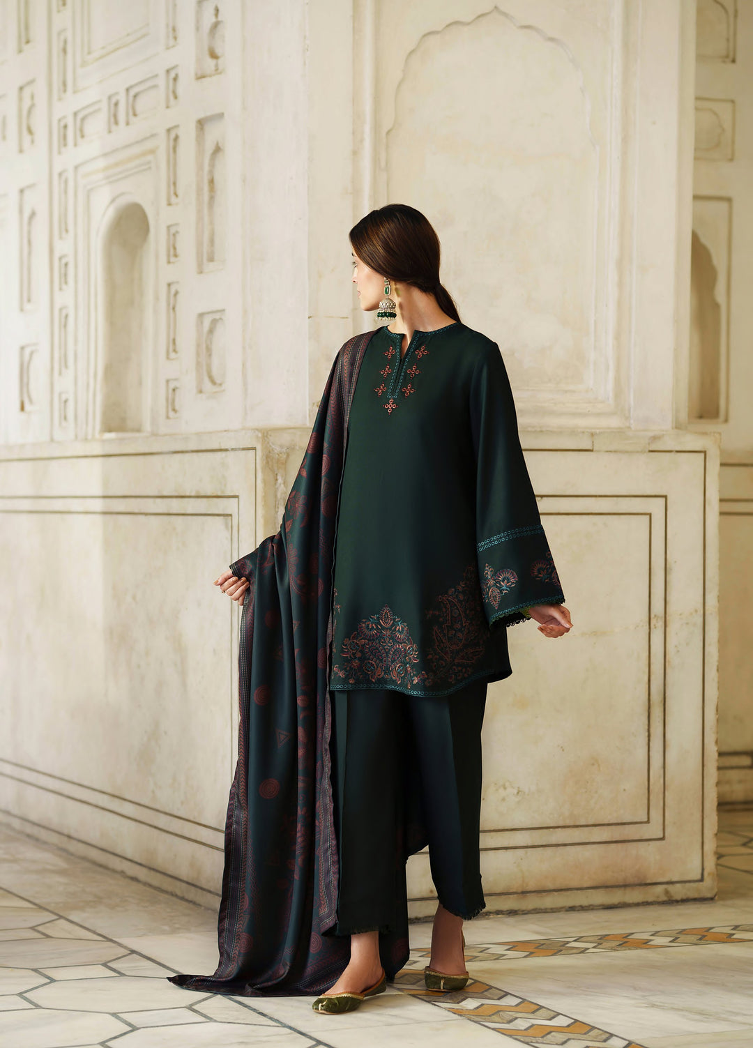 Moksha by Casualite RTW Embroidered Karandi Silk 3 Piece Suit CL26UMK Saba - Casual Collection