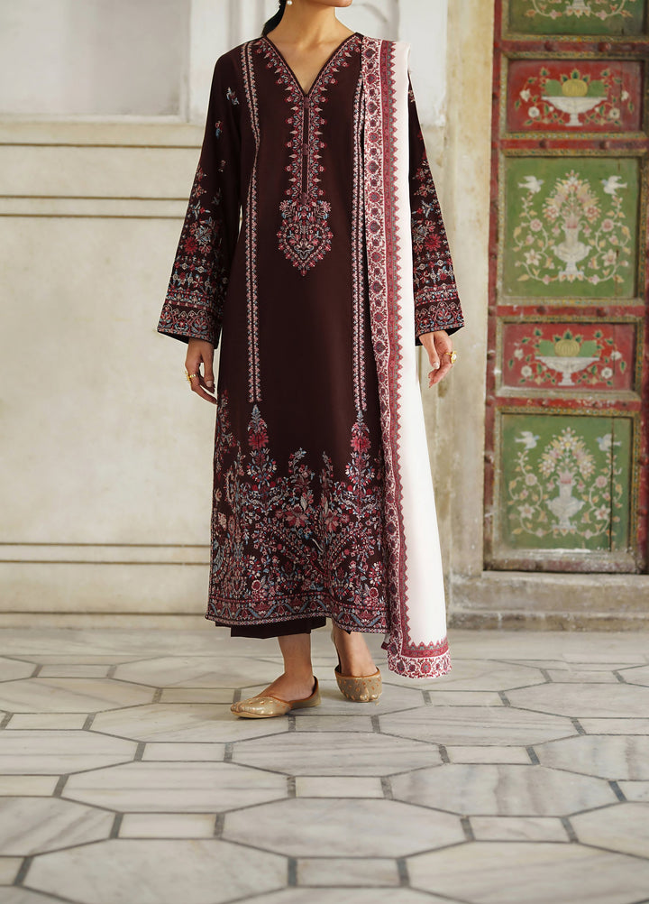 Moksha by Casualite RTW Embroidered Karandi Silk 3 Piece Suit CL26UMK Baran - Casual Collection