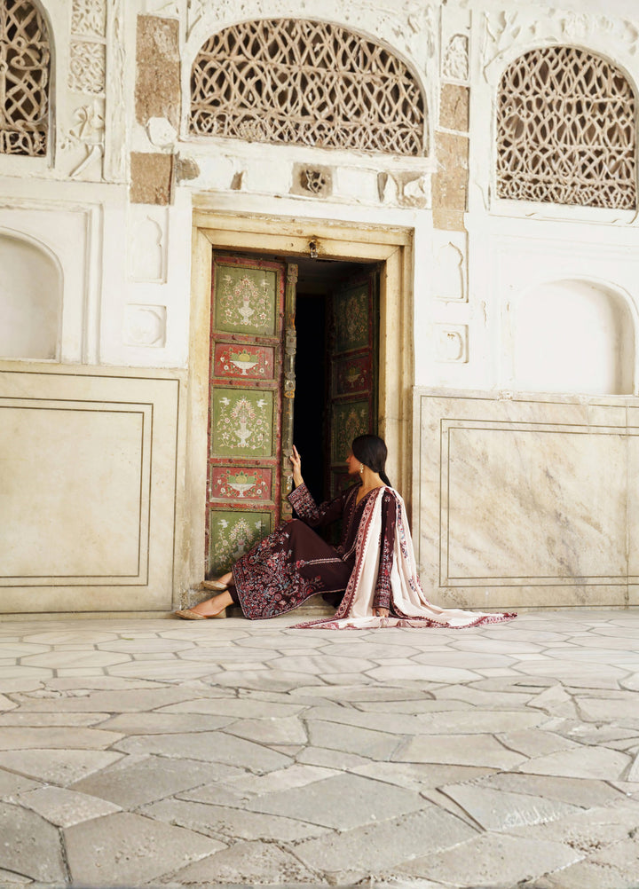 Moksha by Casualite RTW Embroidered Karandi Silk 3 Piece Suit CL26UMK Baran - Casual Collection