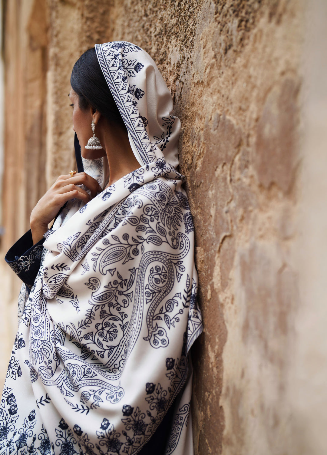 Moksha by Casualite RTW Embroidered Karandi Silk 3 Piece Suit CL26UMK Mahsa - Casual Collection