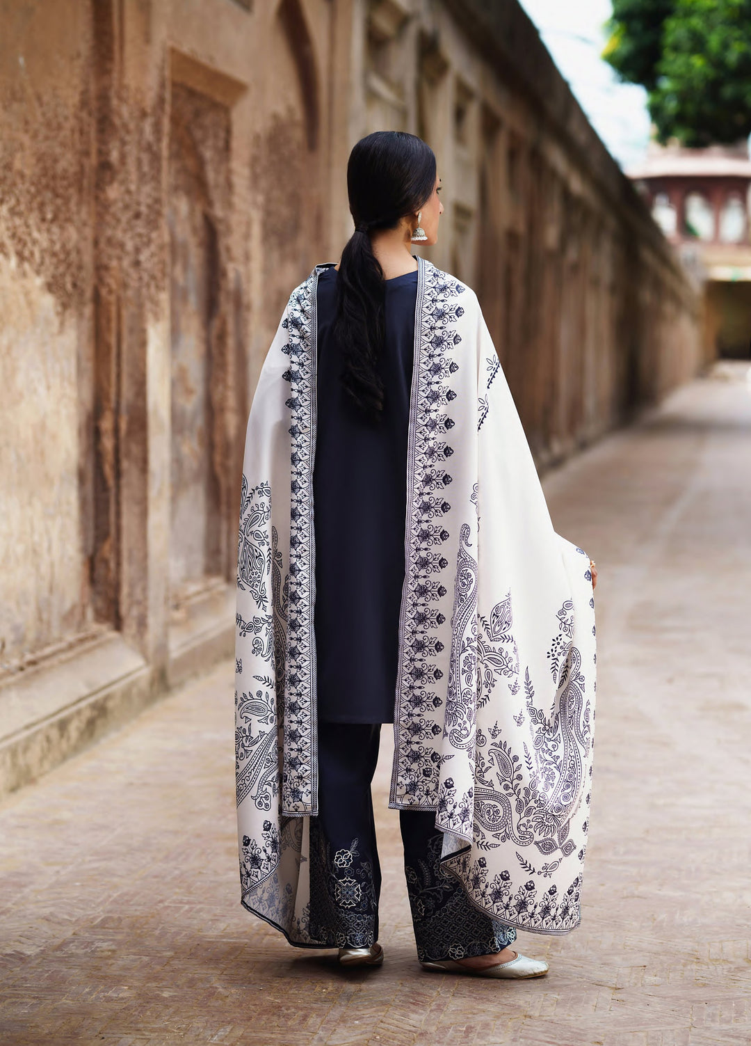 Moksha by Casualite RTW Embroidered Karandi Silk 3 Piece Suit CL26UMK Mahsa - Casual Collection