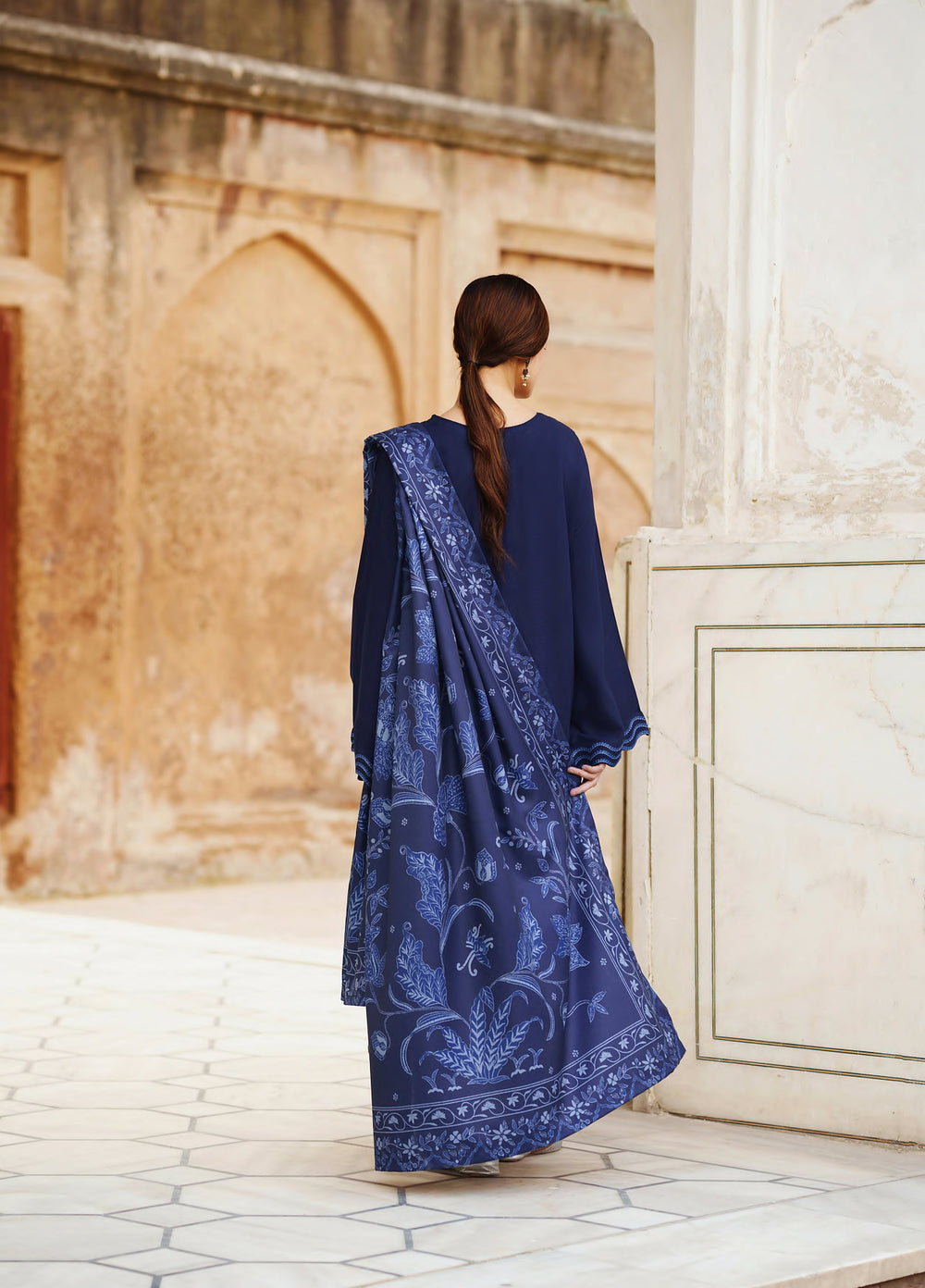 Moksha by Casualite RTW Embroidered Karandi Silk 3 Piece Suit CL26UMK Delara - Casual Collection