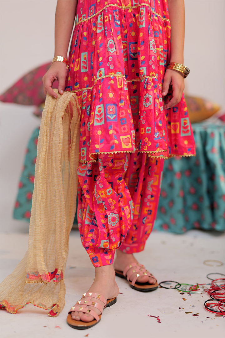 Senorita Kids RTW Multicolor Formal 3 Piece Suit Viscose Jacquard KDD-02406 - Winter Collection
