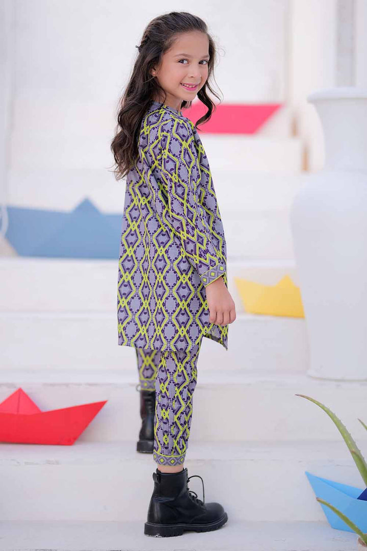 Senorita Kids RTW Grey and Multicolor Casual 2 Piece Suit Khaddar Printed KAC-02503 - Winter Collection