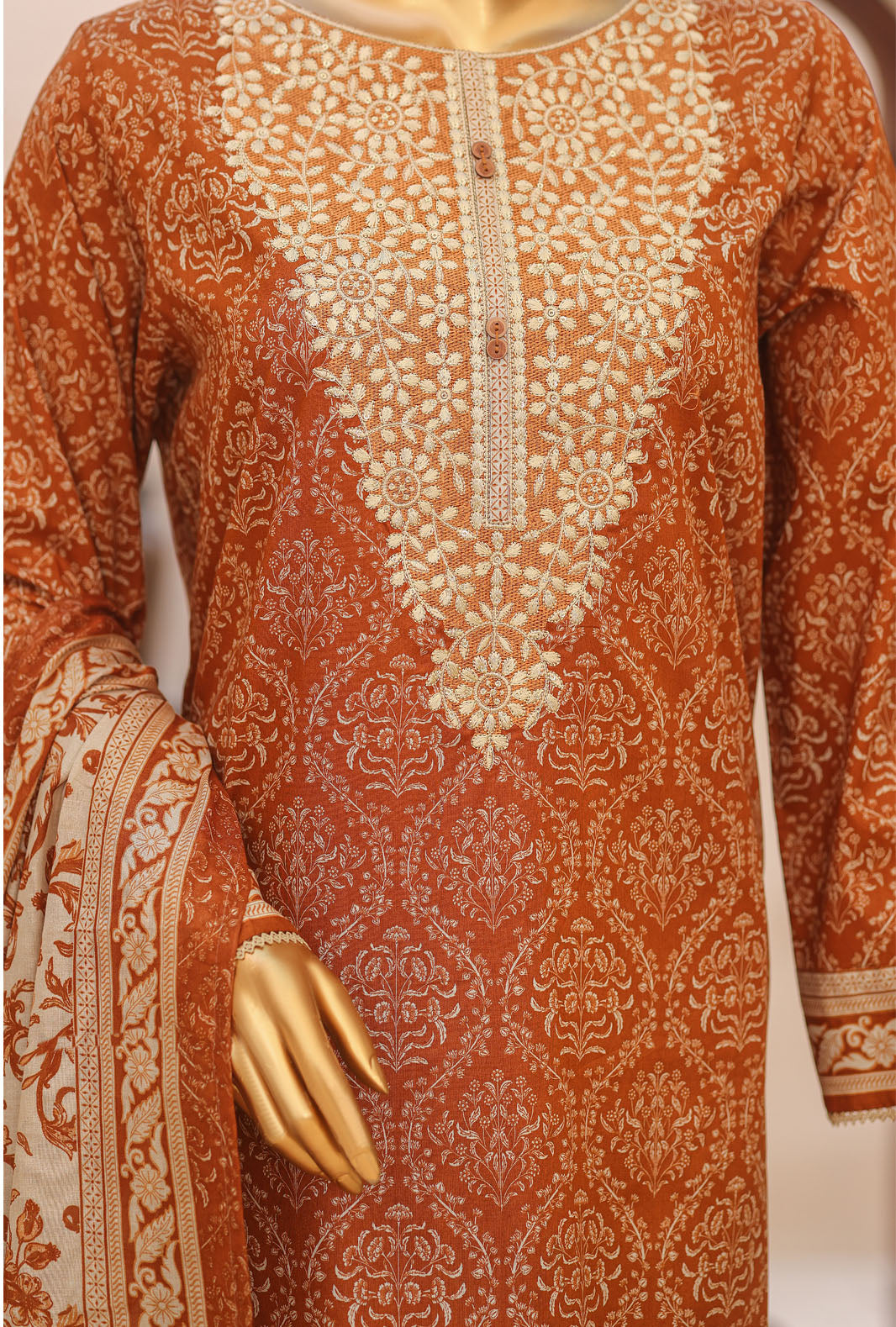 Daily Wear by HZ Textiles Unstitched Embroidered Lawn 3 Piece Suit PDW-3224 - Casual Collection