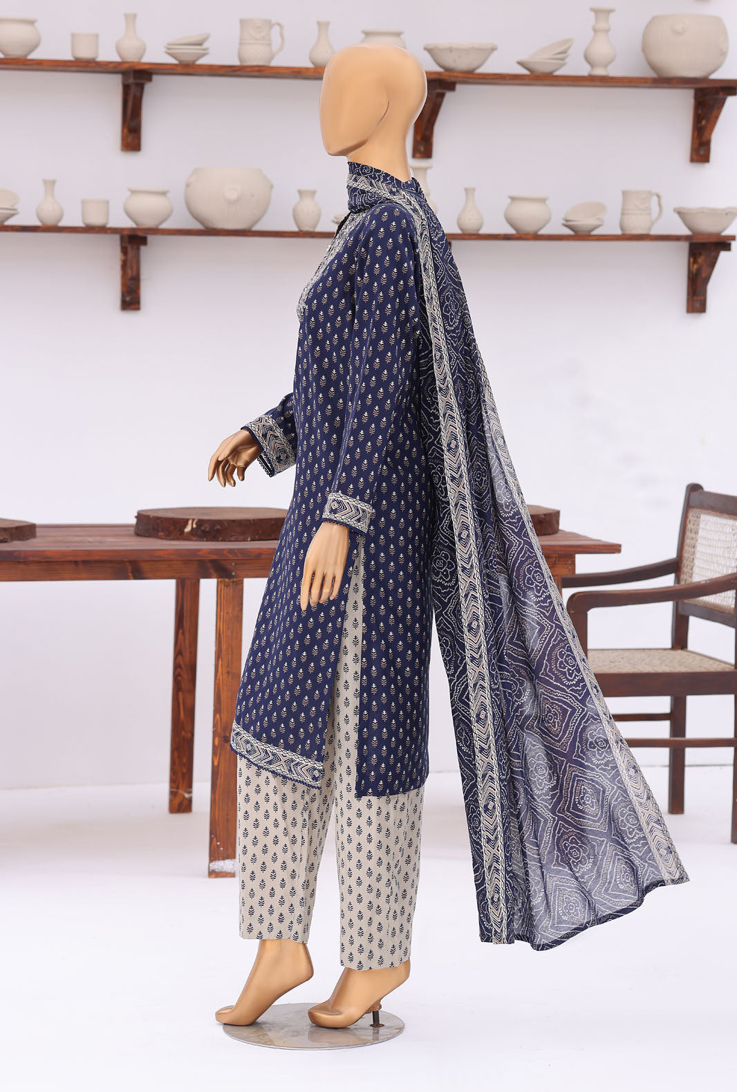 Daily Wear by HZ Textiles Unstitched Embroidered Lawn 3 Piece Suit PDW - 3308 Casual Collection