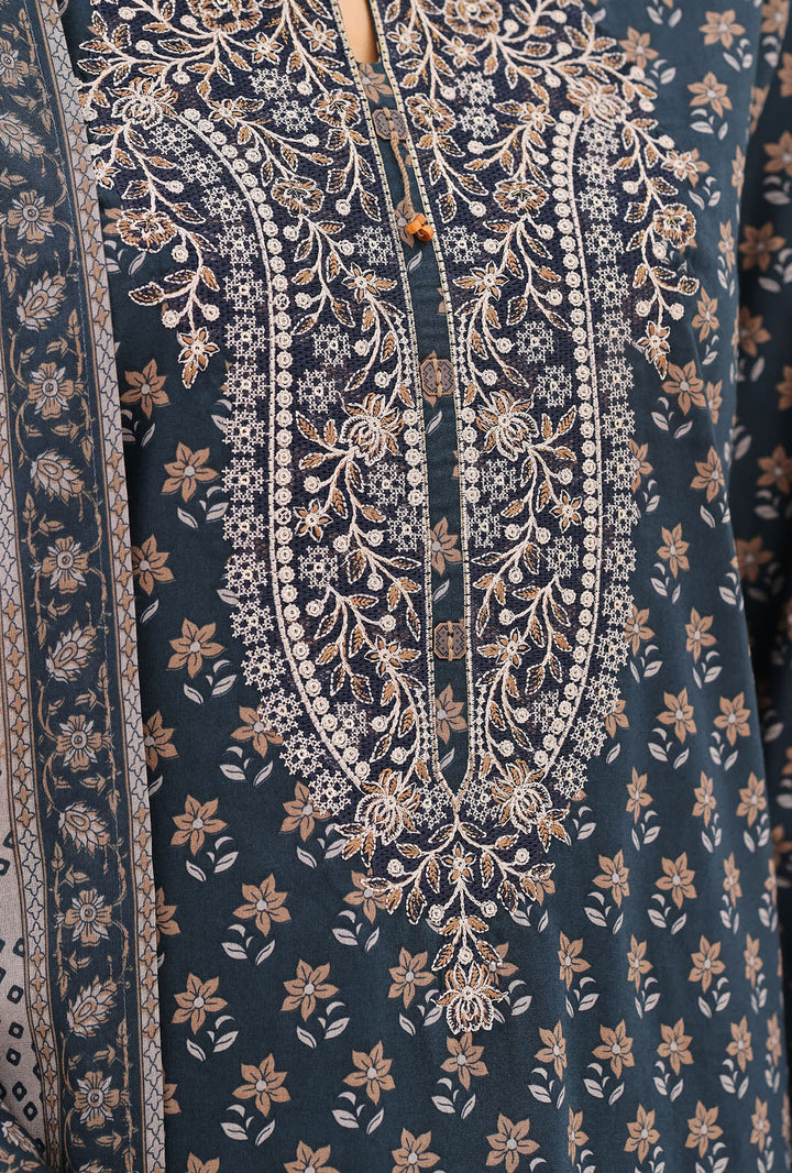 Daily Wear by HZ Textiles Unstitched Embroidered Lawn 3 Piece Suit PDW - 3311 Casual Collection