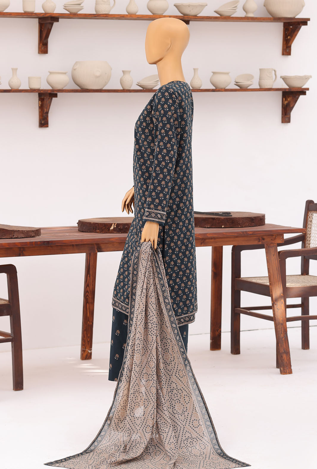 Daily Wear by HZ Textiles Unstitched Embroidered Lawn 3 Piece Suit PDW - 3311 Casual Collection
