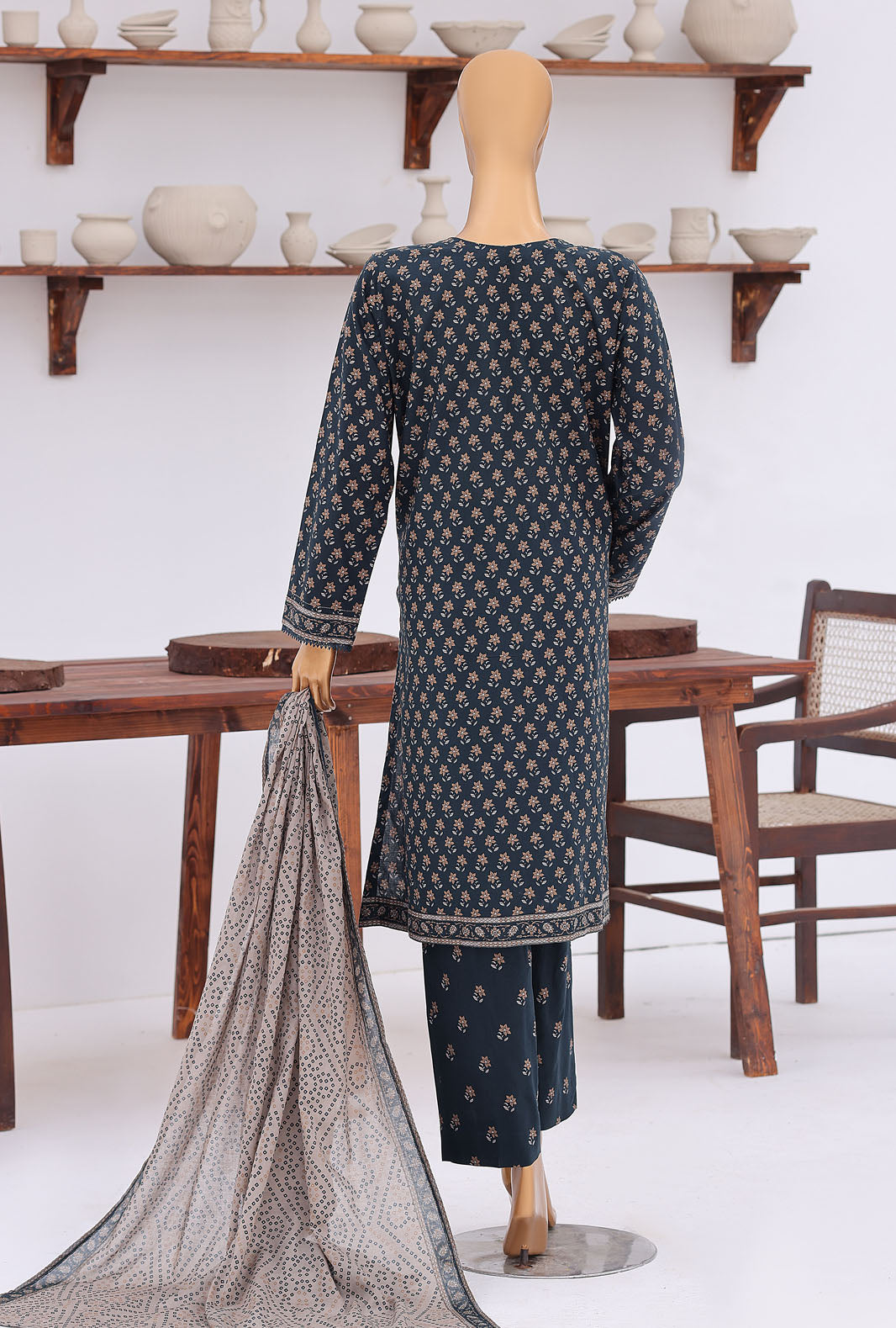 Daily Wear by HZ Textiles Unstitched Embroidered Lawn 3 Piece Suit PDW - 3311 Casual Collection